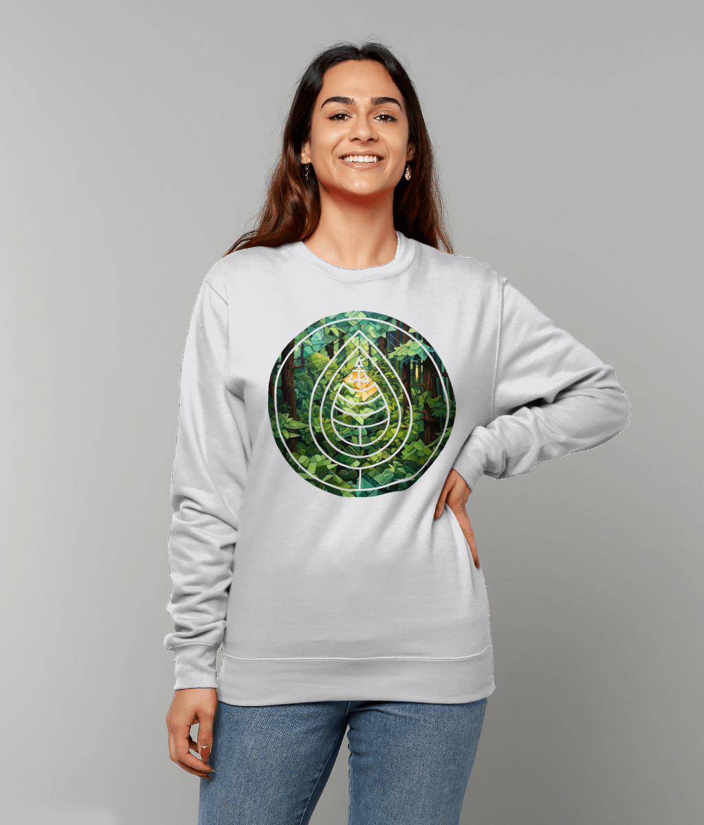 Stained Glass Forest Graphic Sweater