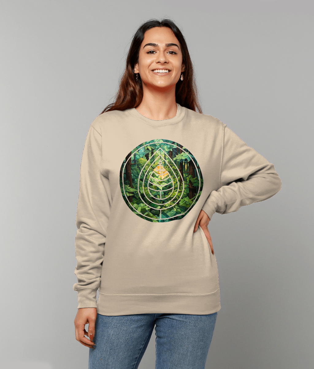 Stained Glass Forest Graphic Sweater