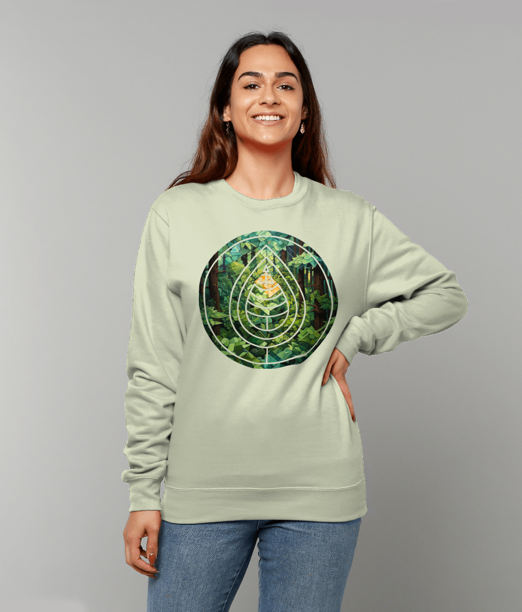 Stained Glass Forest Graphic Sweater