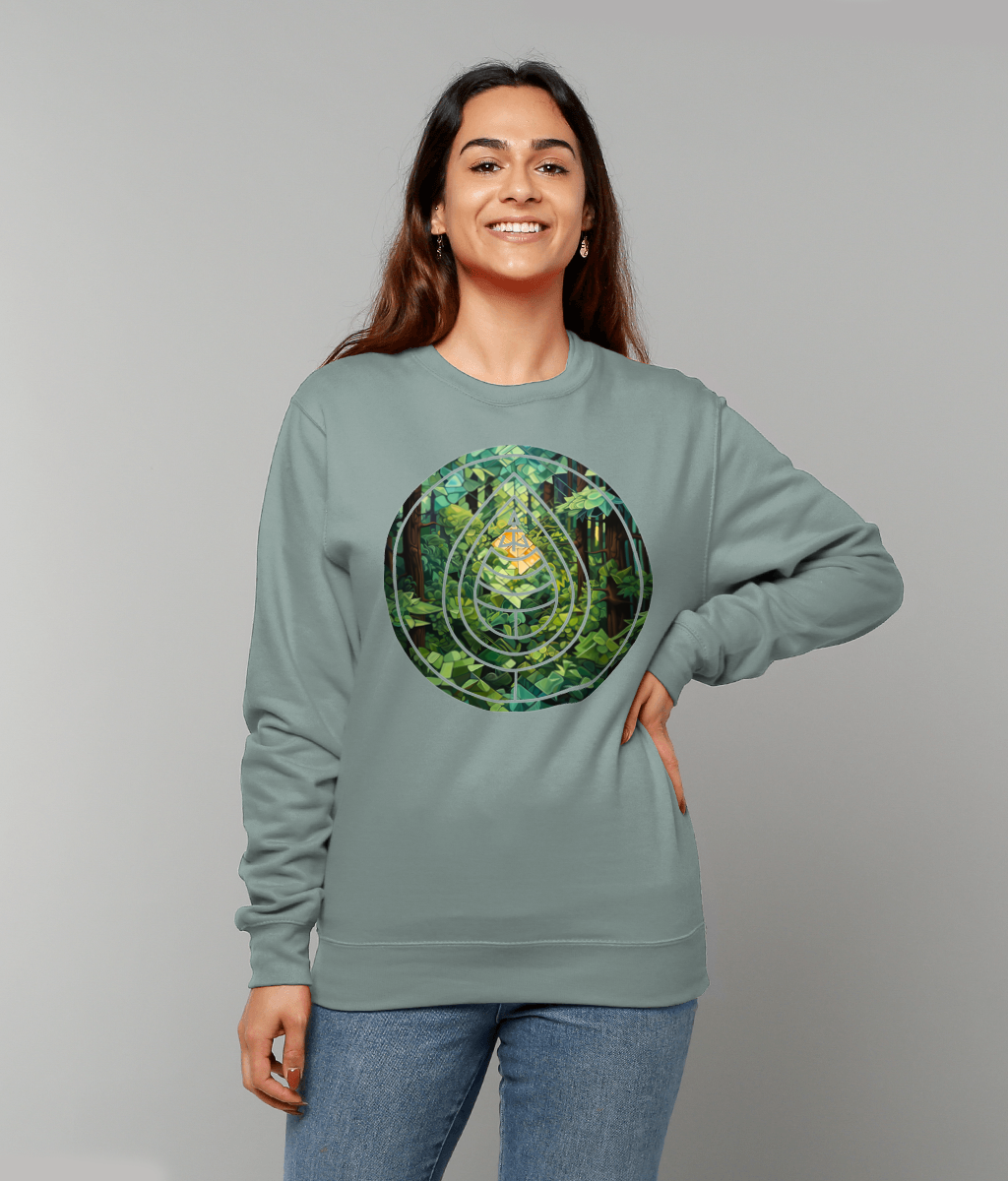 Stained Glass Forest Graphic Sweater