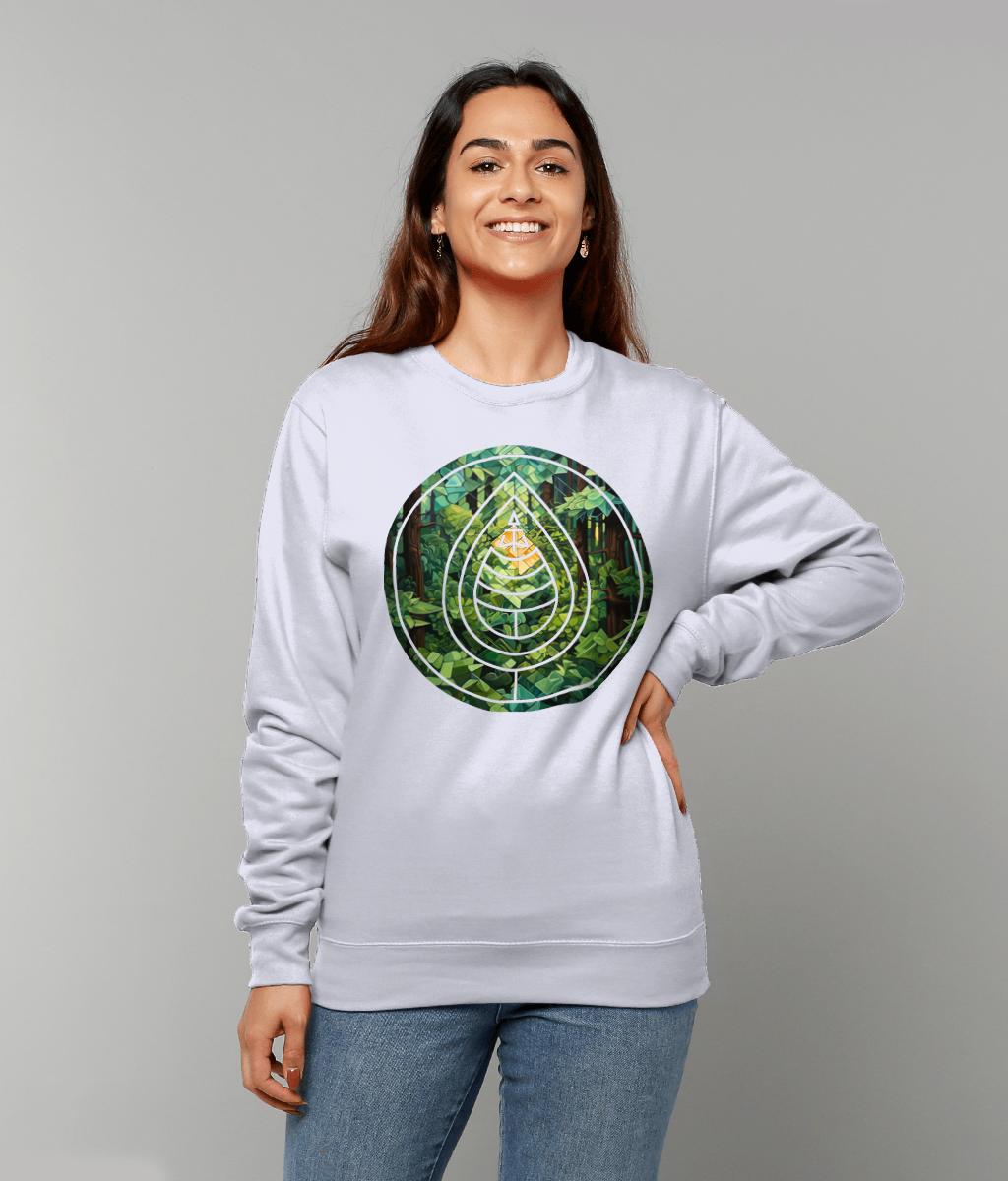 Stained Glass Forest Graphic Sweater