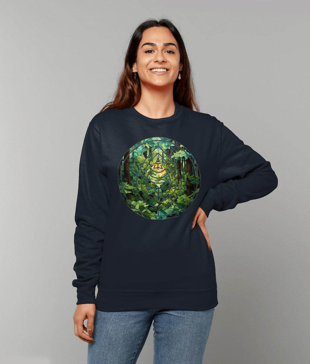 Stained Glass Forest Graphic Sweater